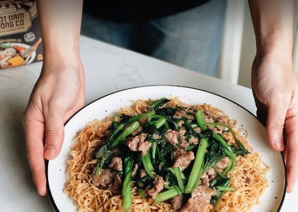 Recette Mi Xao – Nouilles sautées à la viande et aux legumes